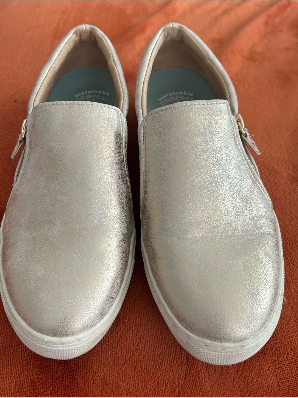 Dr. Scholl's Metallic Slip-On Sneakers - Gold